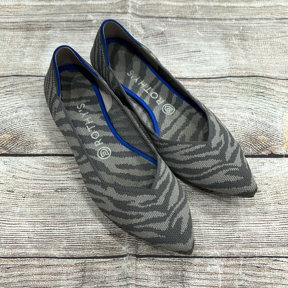 Rothy's Shoes - Rothy's Gray Zebra Print Flats